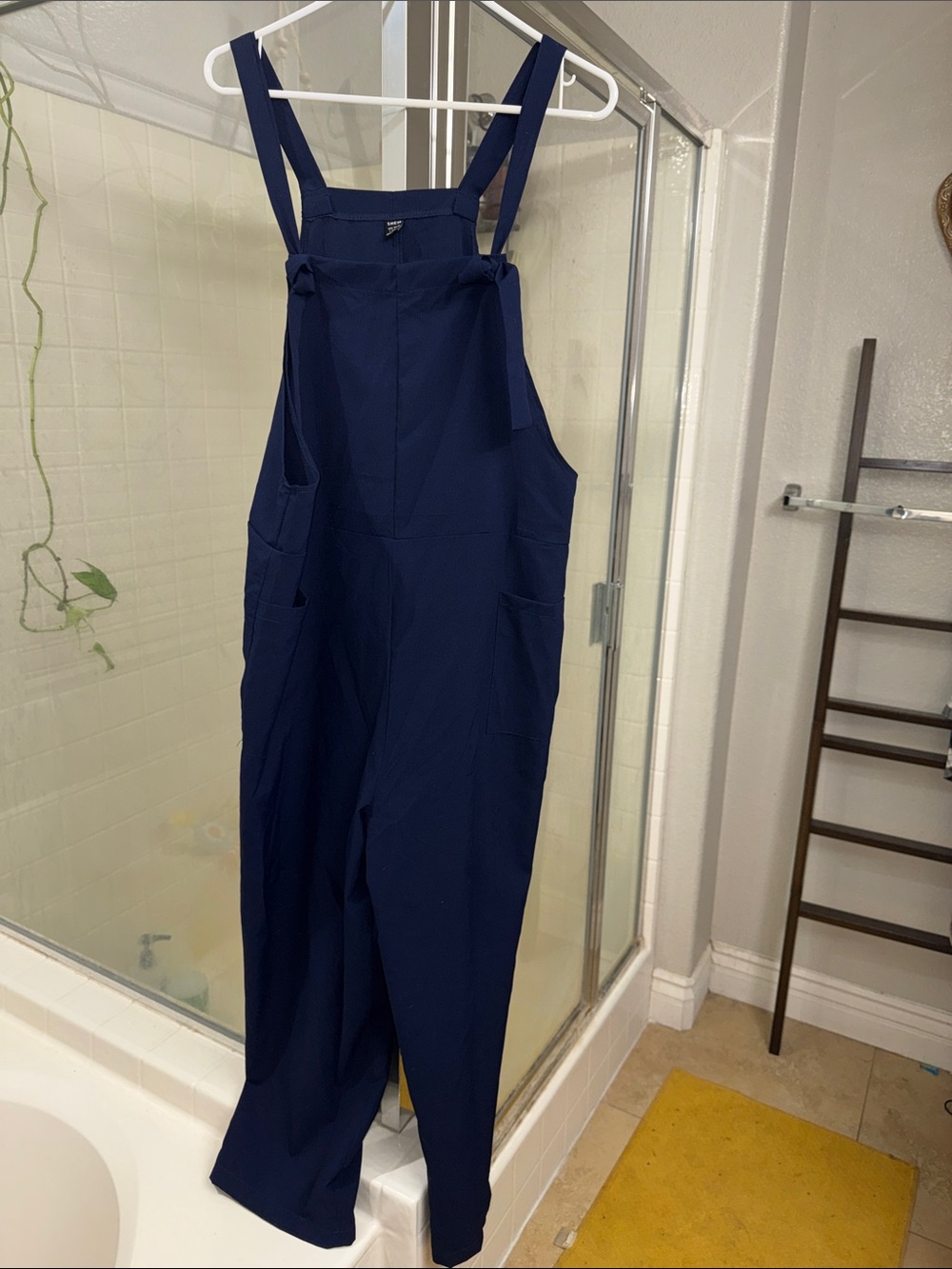 SHEIN Dark Navy Wide-Leg Women’s Overalls